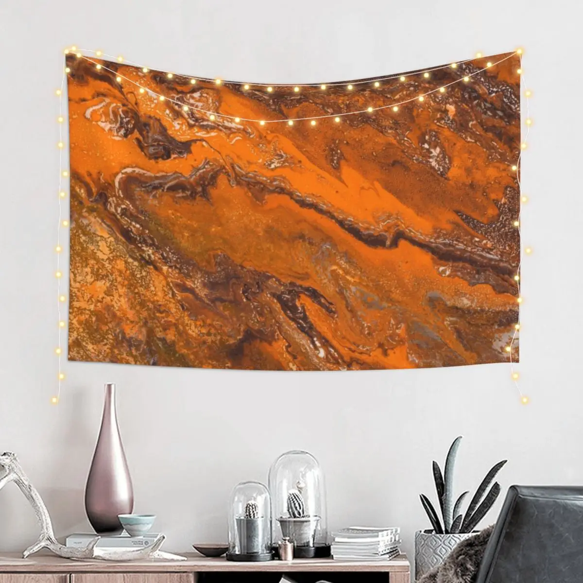 Amber Fire Tapestry Wall Hanging Decor Luxury Living Room Decoration Decorations For Room Tapestry