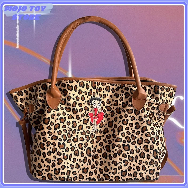 2024 New Small Amount Hot Girl Akira Harajuku And Large Capacity Bb Miss Leopard Print Retro Single Shoulder Handbag Gift