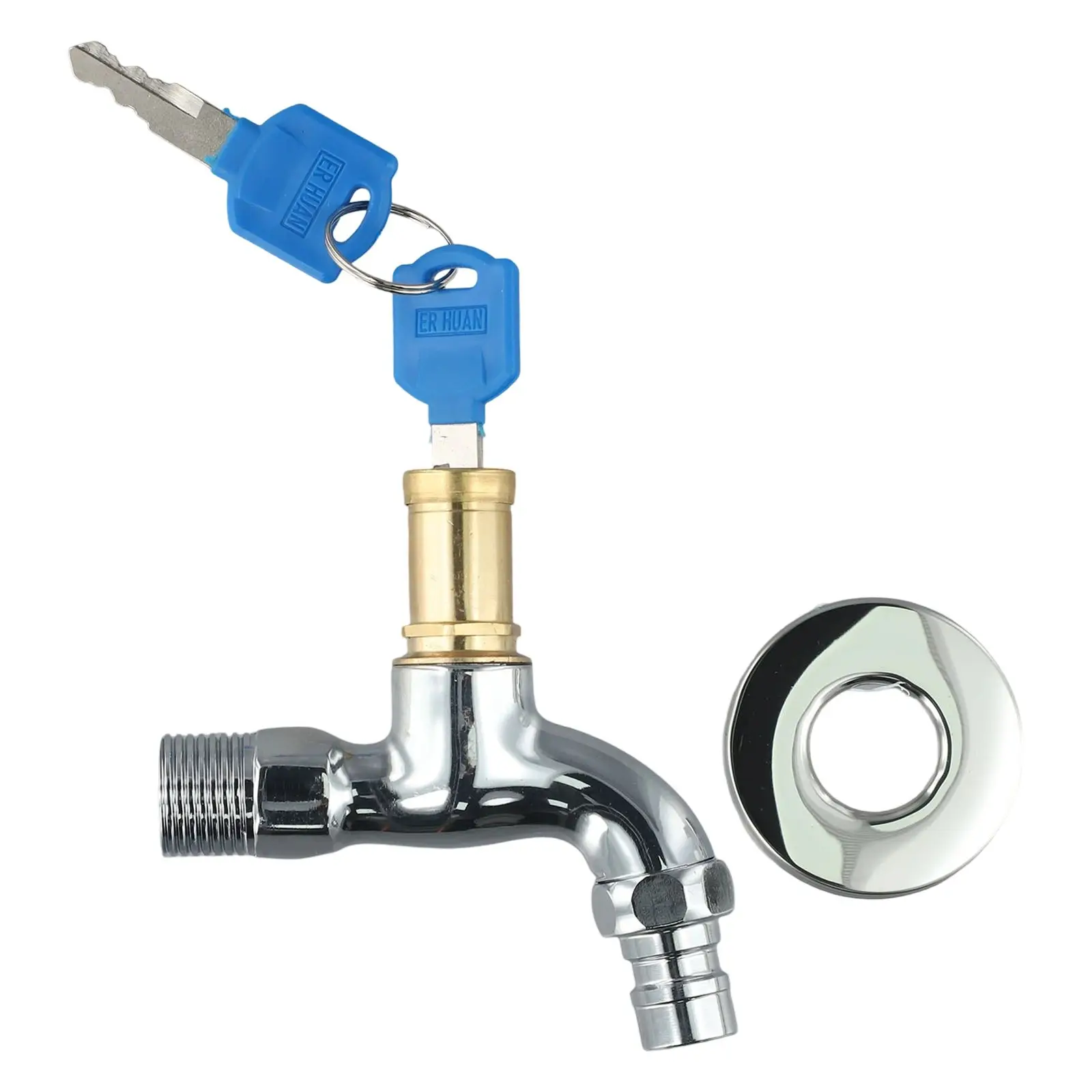 

Поливание на открытом воздухе 1 2-дюймовый противоугонный кран с наружной резьбой, замок с ключом, водопроводный кран 1, 2-дюймовая резьба, медная конструкция для автомойки