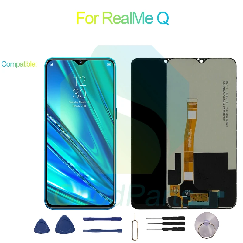 

ЖК-дисплей 6,72 дюйма для RealMe Q с сенсорным дигитайзером в сборе