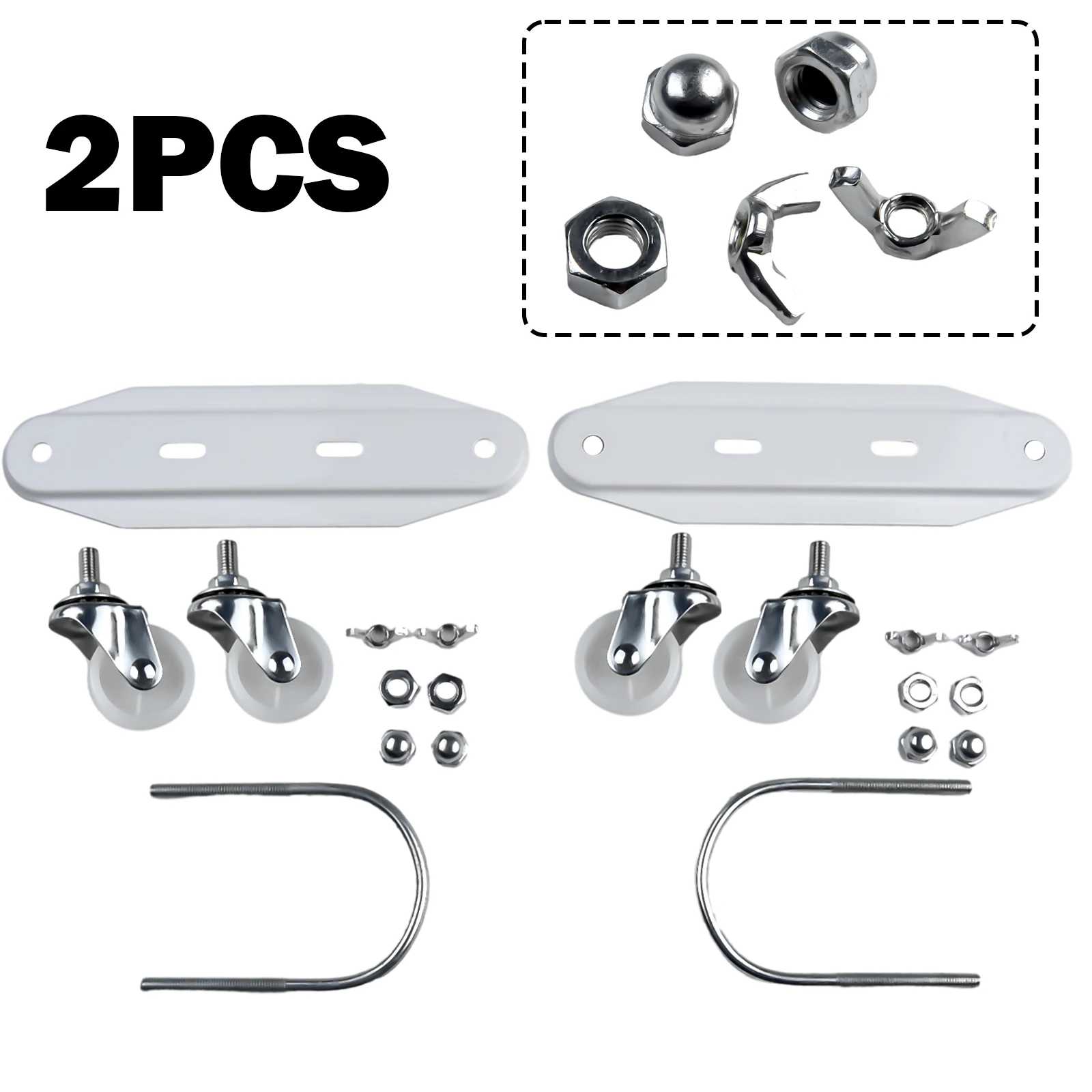 2 X Electric Heater CastersAdjustable Support With Wheels For Easy MobilityElectric Heater Universal Wheel Pulley