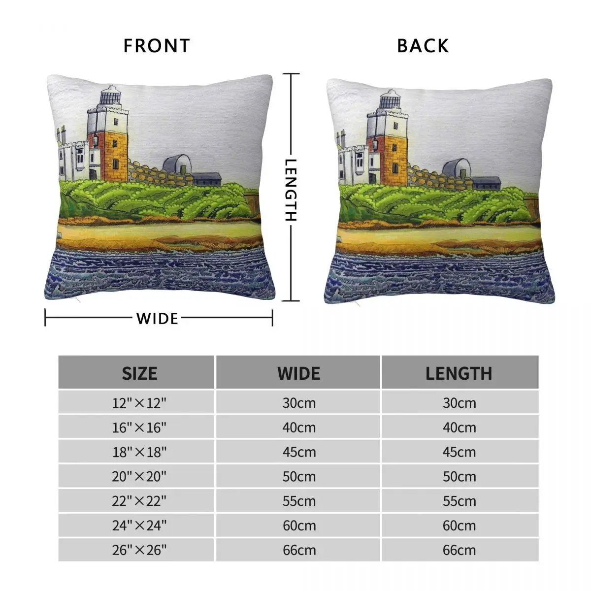 352 Coquet Island Coloured Square Pillowcase Polyester Linen Velvet Printed Decorative Pillow Case Bed Cushion Cover Wholesale