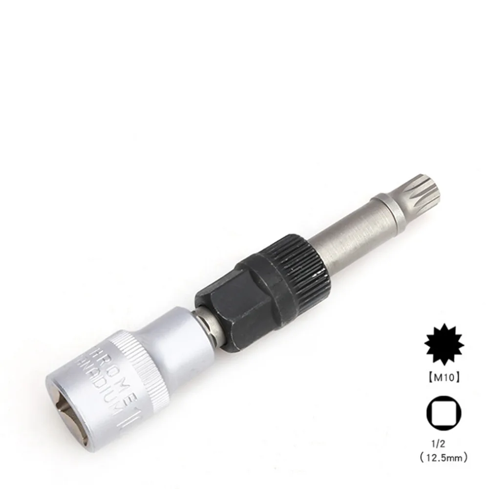 Alternator Clutch Pulley Removal Tool Featuring 33T Alternator Pulley Socket Bit Compatible with M10/T50 Torx Socket view 4