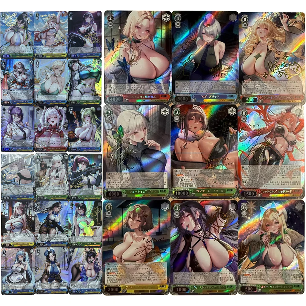 

9 шт./компл., новый дизайн, Weiss Schwarz Waifu, аниме, коллекционная карта, сексуальная карта с подписью, позолота, отражающая саржа, флэш-память, подарки для детей