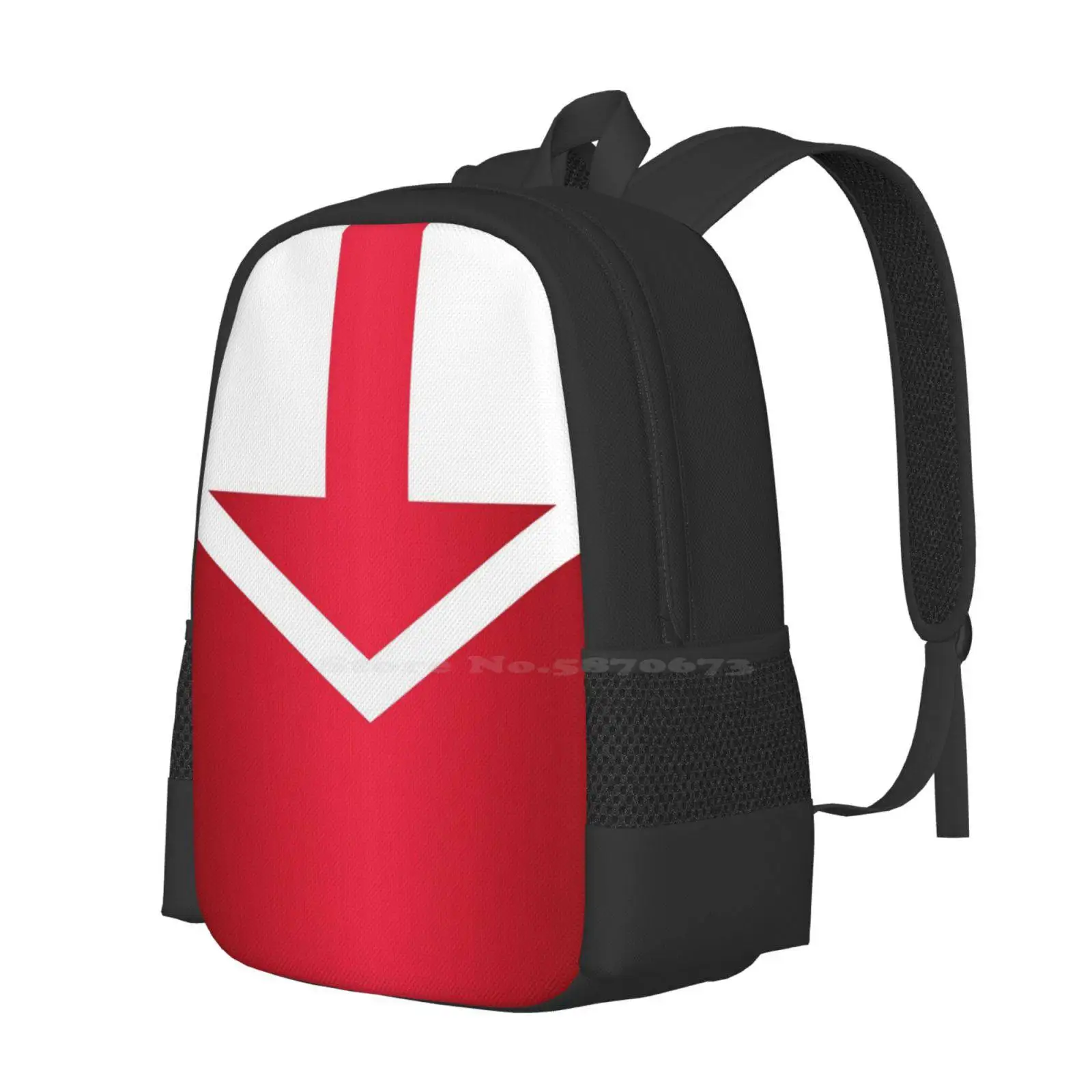 Time Force Red 3d Print Design Backpack Student Bag Super Sentai Time Force Timeranger Tokusatsu Red Time Travel Tv Japan