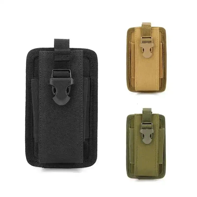 1×Hunting Walkie-talkie Pouch Portable Combat Molle Radio Holder Holster Case Pack Outdoor Hunting Intercom Bag Interphone Pouch