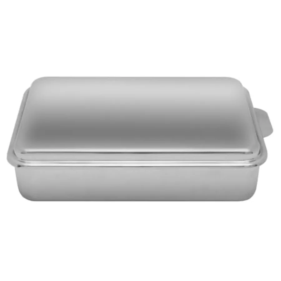 

Stainl Steel 9 X 13 Inces Covered Cake Pan wit Stainl Steel Lid Deep Pan for g Cakes reads Casroles Fis Vetales and More