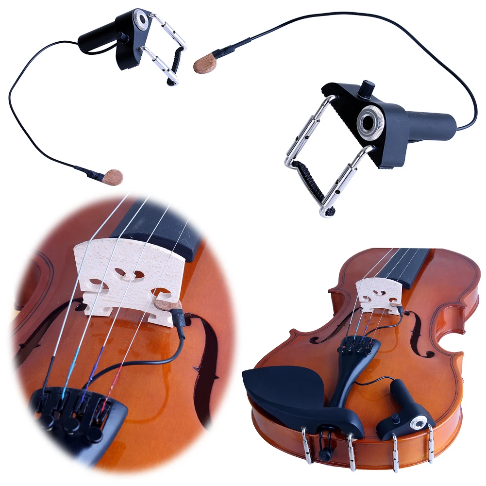 

Violin Bridge Pickup Electronic Organ Instant Authentic Acoustic Sound Easy To Mount Adjusting Placement Violin Accessories