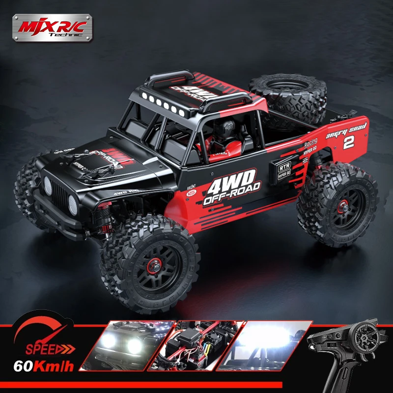 

MJX 14209, масштаб 1:14, грузовик для пустыни, 4WD, бесщеточный радиоуправляемый автомобиль, 43 км/ч, высокоскоростной внедорожный гоночный RTR с LiPo