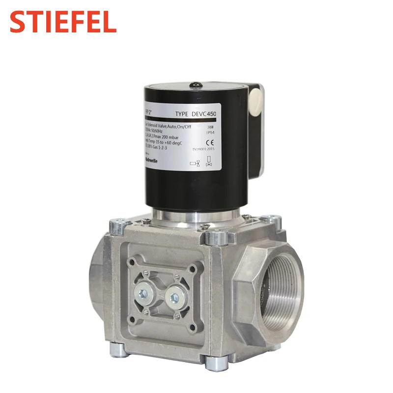 Factory Price Aluminum Alloy Threaded Connection Gas Solenoid Valve Industrial Burner Cut-Off Valve OEM Customization Shutoff