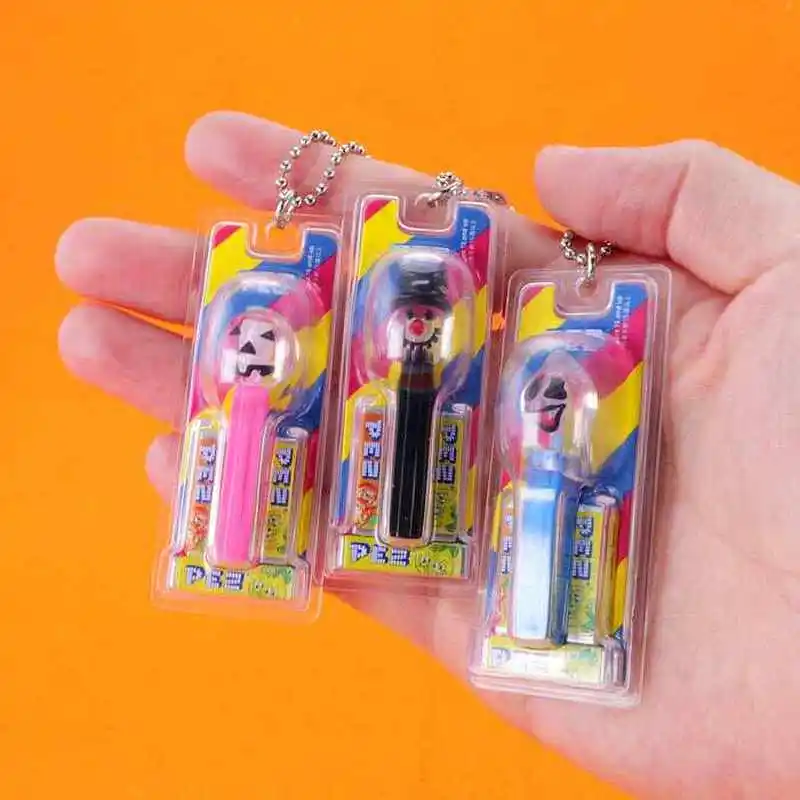 Kenelephant Japanese Mini Pez Candy Dispenser Miniature Keychain Pendant Gashapon Collectible Bag Hanging Decorative Ornament