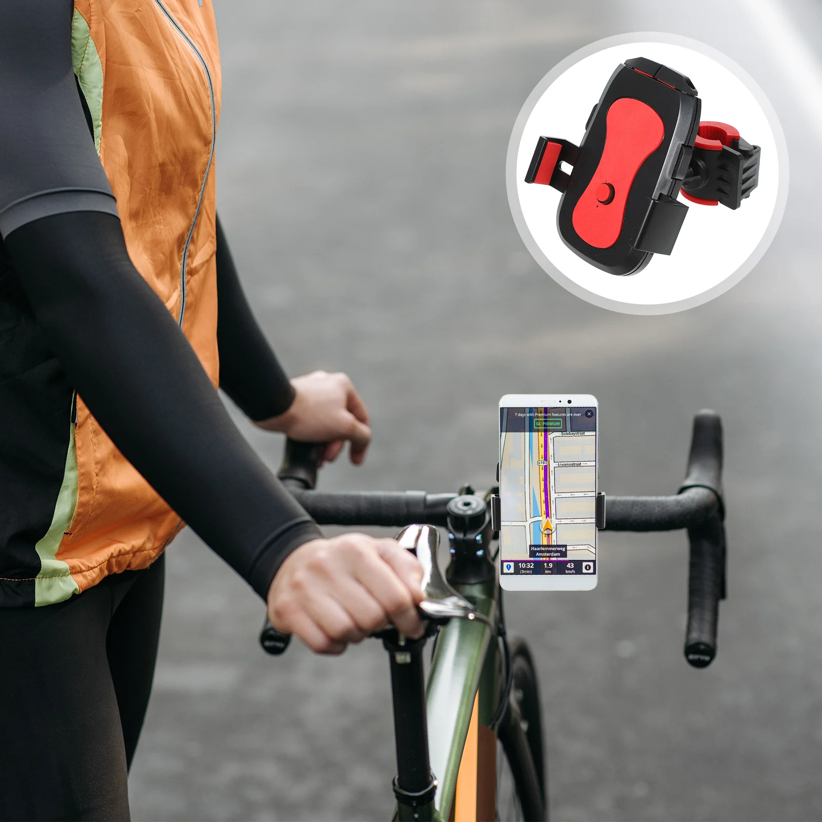 

Anti-shake Mobile Phone Holder Random Color Motorcycle Riding Equipment Handlebar Bracket Non-slip