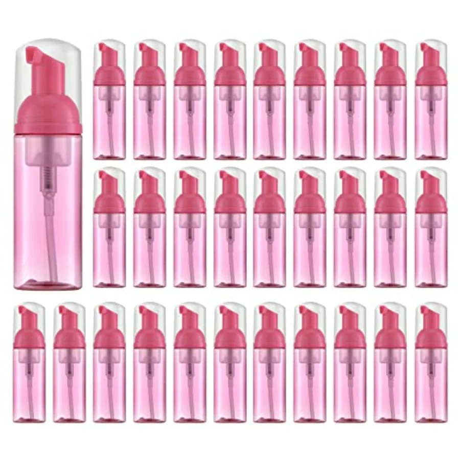 

Soap Foam Bottle 2 oz,Empty Travel Foaming Lash Shampoo for Cleanser, Dispenser (Red