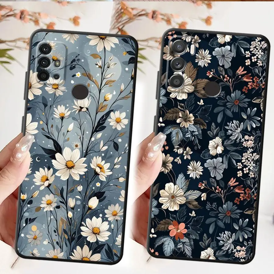 Soft Back Phone Cover Case for Moto X30 Pro Edge 20 30 S30 Pro Various Flowers