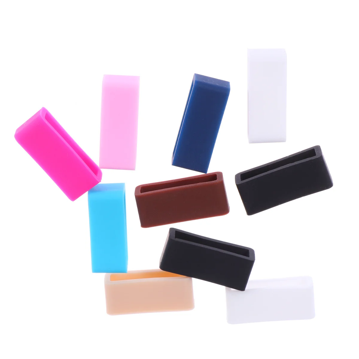 

10Pcs Silicone Watch Band Strap Loops Replacement Durable Rubber Rings Mixed Color for Wristwatch Accessories Watch Band Loop