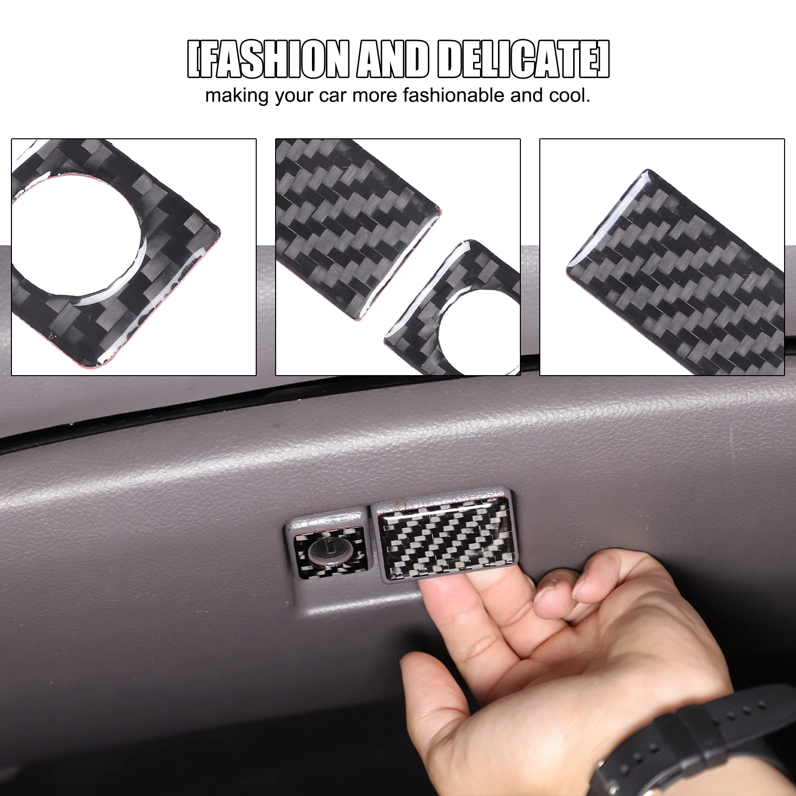 

For Toyota Celica 2000-2005 Soft carbon fiber Car Co-pilot Tool Box Switch Panel Trim Decorative Frame Car Accessories