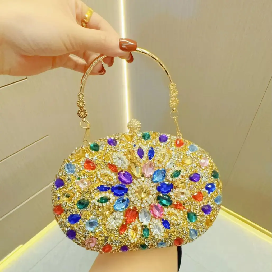 

New Luxury Rhinestone Evening Bag for Women, Elegant Handheld Clutch Perfect for Banquet Party Wedding Cheongsam and Formal