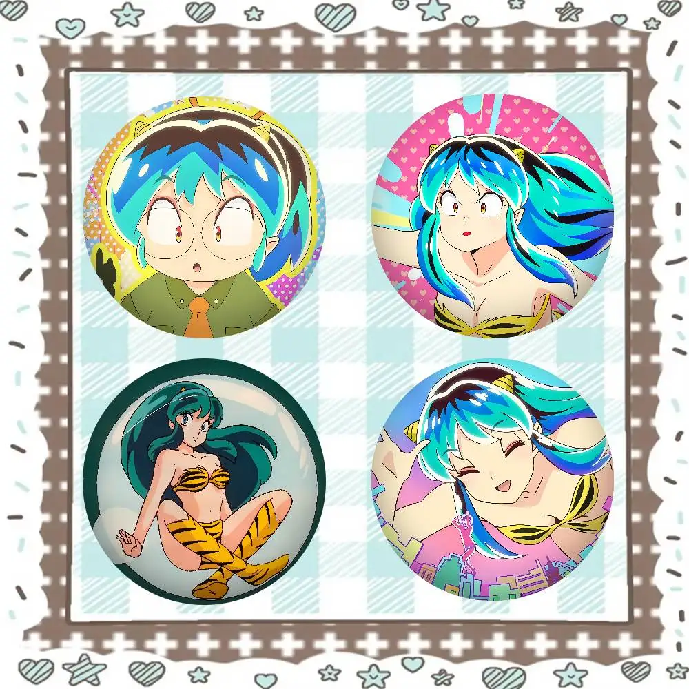 Anime U-Urusei Yatsura Badges Tinplate Soft Button Pin Brooch Metal Badge Custom Jewelry Accessories Hat Bag Lapel
