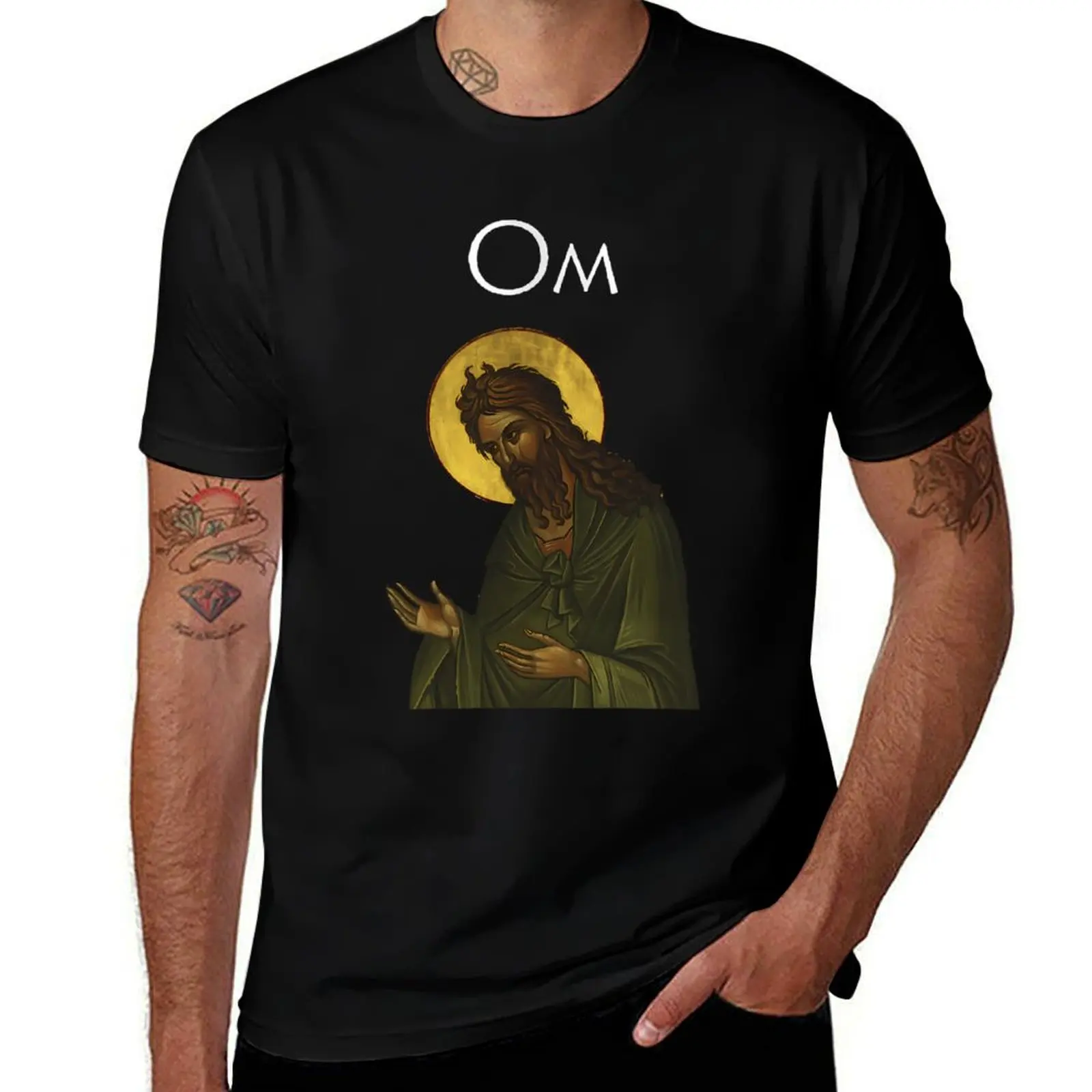 Om Band T-Shirt Basic Plain Short Sleeve Crew Neck Tee