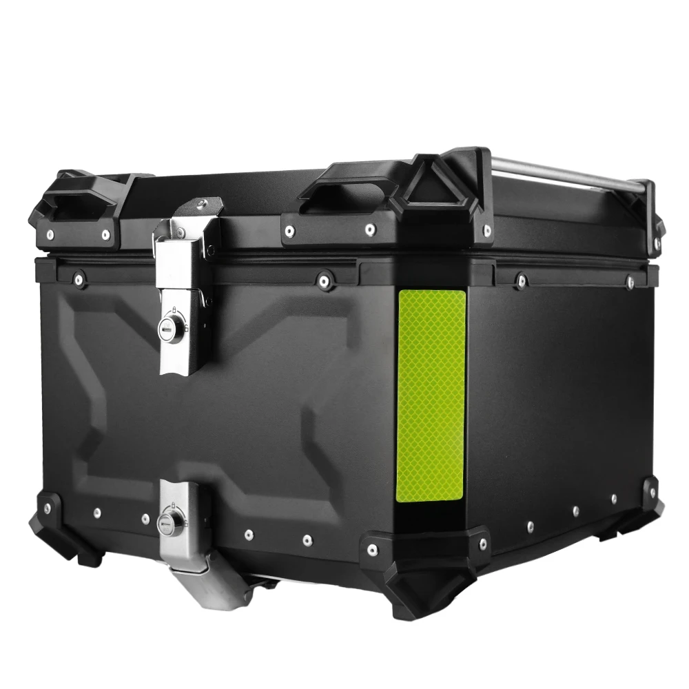 KEMIMOTO Motorrad-Topcase Universeller Aluminium-Koffer Motorrad-Heckbox 45L 55L 65L Wasserdicht mit Schloss & Rückenkissen – Detail 20