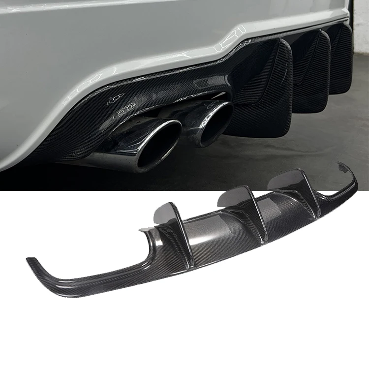 

Black Series Carbon Fibre Big Fin Rear Diffuser Bumper For Benz Mercedes C63 C35 Amg Facelift W204 C Coupe