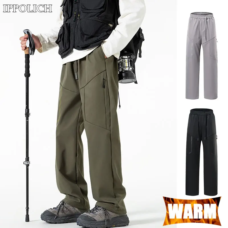 Men Casual Sports Pants Waterproof Stain-proof Oil-proof Running Fitness Hiking Casual Sports Pants Outdoor Sports Pants Autumn