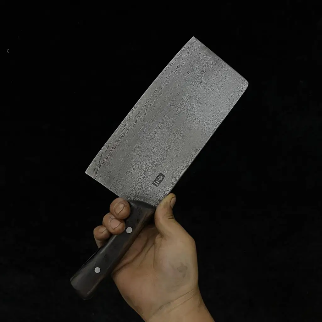 

Chopper Knife Ultra Sharp Chefs Cleaver Slicing Handmade Forged Damascus T10 Steel Blade Longquan Kitchen Knives Cooking Tools