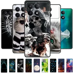 For Xiaomi Poco F6 Pro Case Cover Fundas Black Soft Silicone TPU Protective Phone Case For Poco F6 Pro Bumper Coque POCOF6 Pro