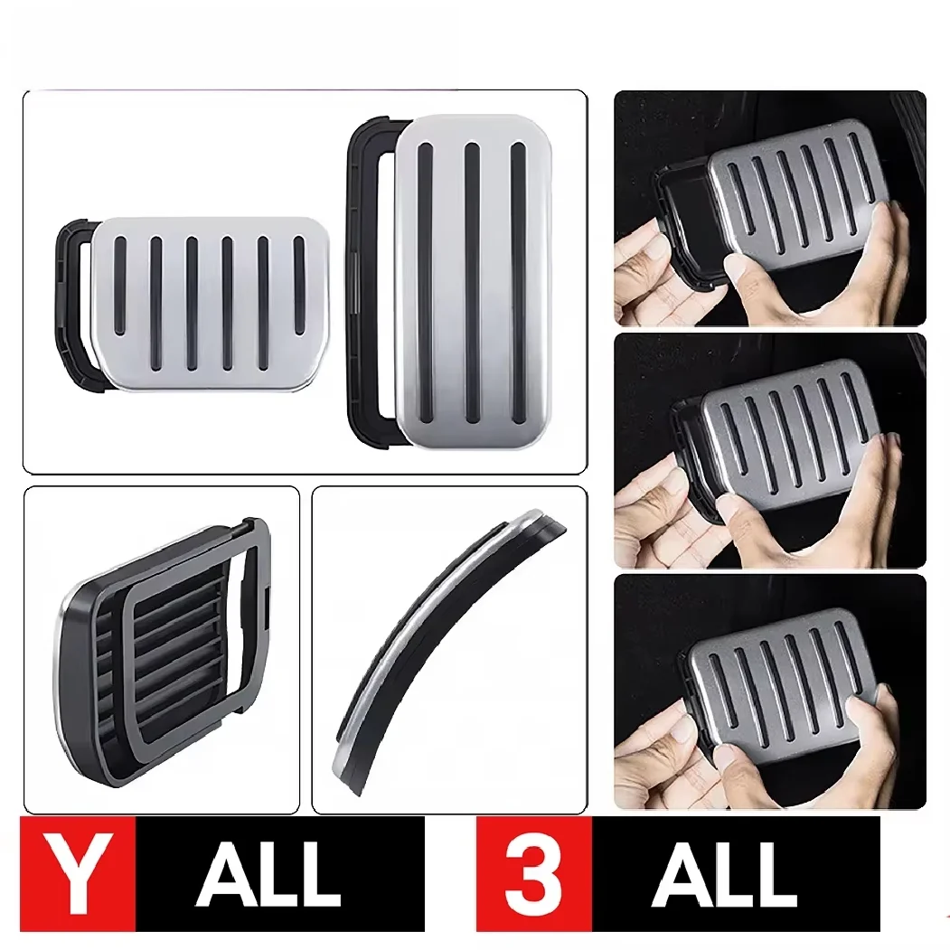 For Tesla All Model YL Y Juniper Launch Model 3 Highland Accelerator Brake Pedal Anti Slip Foot Rest Cover