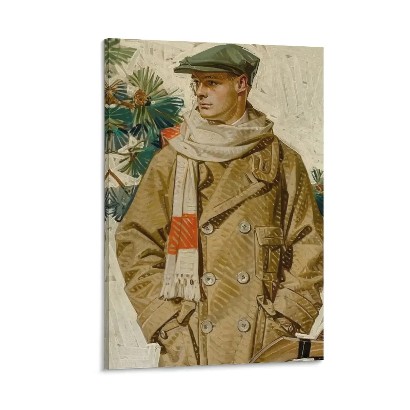 

JC Leyendecker, Ready for Hockey 1920 Canvas Painting home decoration accessories vintage home decor decorative items for home