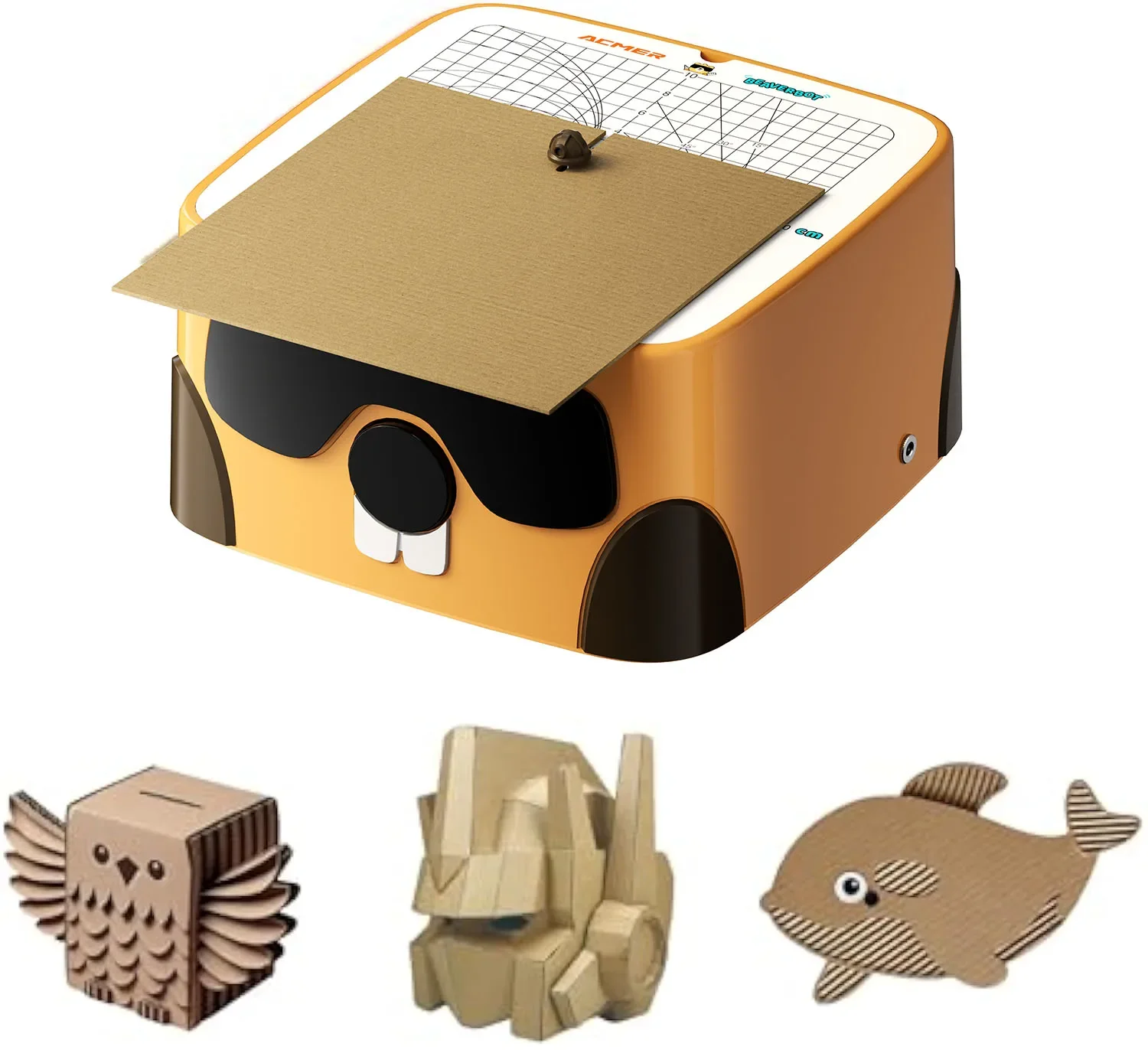 BEAVERBOT Cardboard Cutter for Kids DIY Paper Cutting Construction Tool Kit Safe Educational Craft for Children Boys and Girls