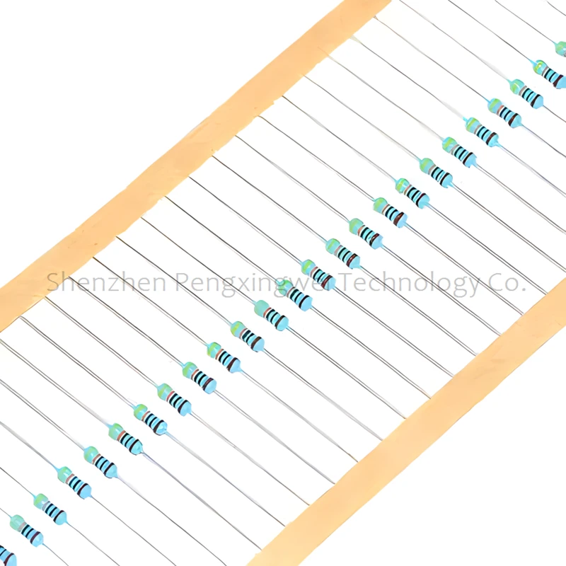 100 stks 0.5 W 1/2 W 1% Metaalfilmweerstand 1 1.2 1.5 10 12 15 100 120 150 Ohm R K 1R 1R2 1R5 10R 12R 100R 1K 10K 100K 0.1R-1M