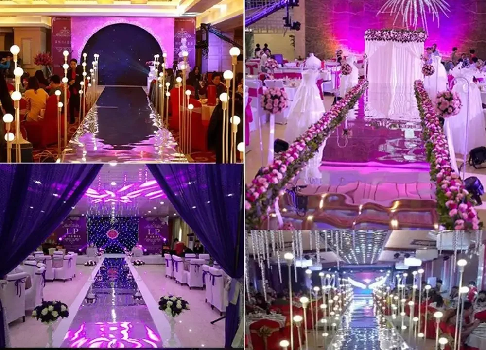 Luxury Wedding Centerpieces Favors Mirror Carpet Carpet Aisle Runner 1M width gold silver color for Wedding Party Decoration