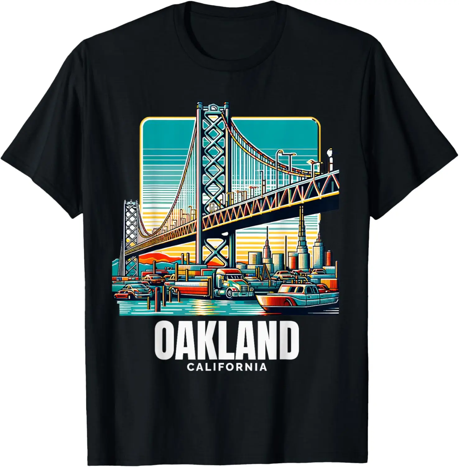 

Футболка Oakland California Port of Oakland Bay Bridge Area Love