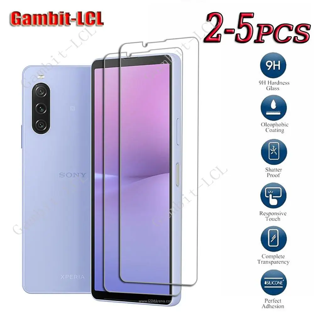 9H HD Original Tempered Glass For Sony Xperia 10 V Xperia10V  10V IV II III Lite Screen Protection Protector Cover Film Cover