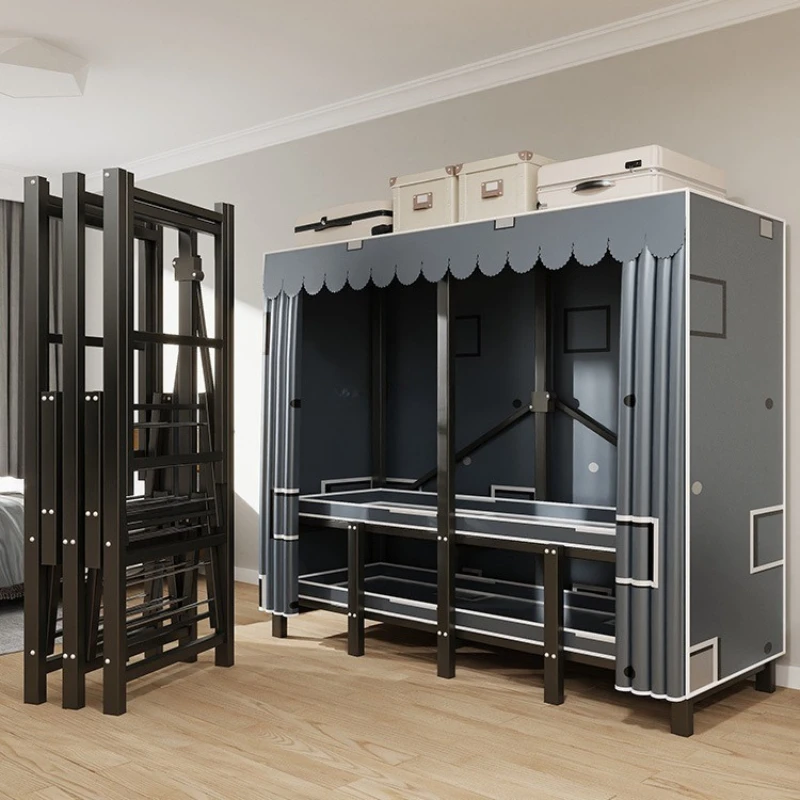 

Home bedroom simple modern simple cloth wardrobe, free installation foldable wardrobe
