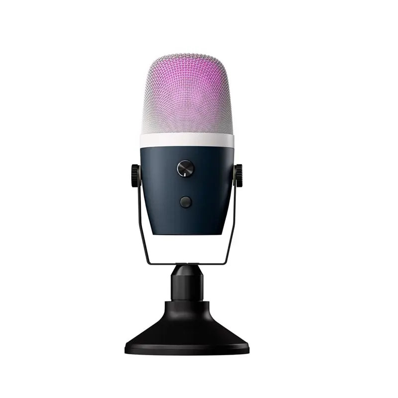 

USB-микрофон для настольного компьютера, для записи игр, голоса, пения, профессиональный, с RGB-подсветкой, для студийной записи