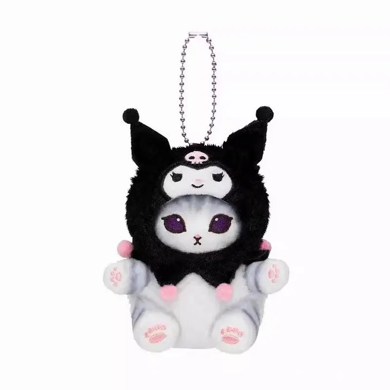 12CM Kawaii Hello Kitty Cross-Dressing Kuromi Hanyodon Pluszowy brelok do kluczy Anime pluszowa lalka wisiorek do plecaka