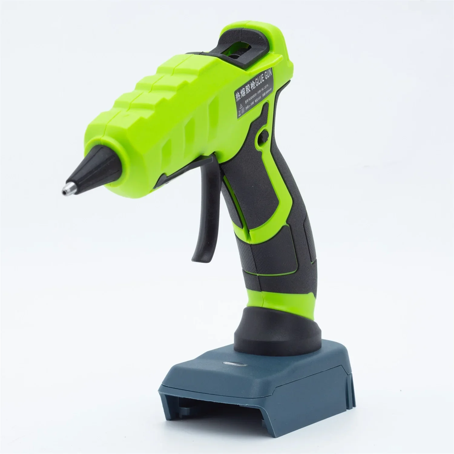 Pistola de pegamento de fusión en caliente inalámbrica, 60W, para BLACK + DECKER, 20V, batería de litio, bricolaje, pistola de Navidad con 10 barras de pegamento de piezas (sin batería)