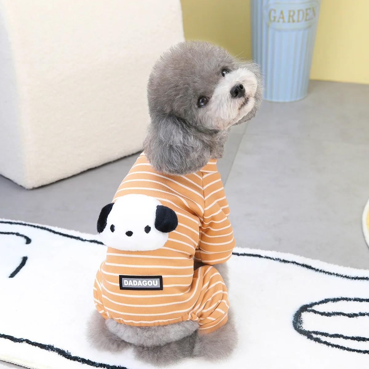 Pet Striped Four Legged Pants Clothes Autumn Winter Puppy Clothing Pet Supplies Cat Clothing Puppy Bags Home Clothes Dog Pajamas