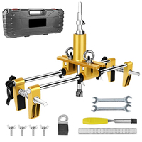 Wooden Door Installation Lock Hole Opener Punching Set Doorlock Mortising Template Jig Woodworking Door Lock Hole Opening Tools