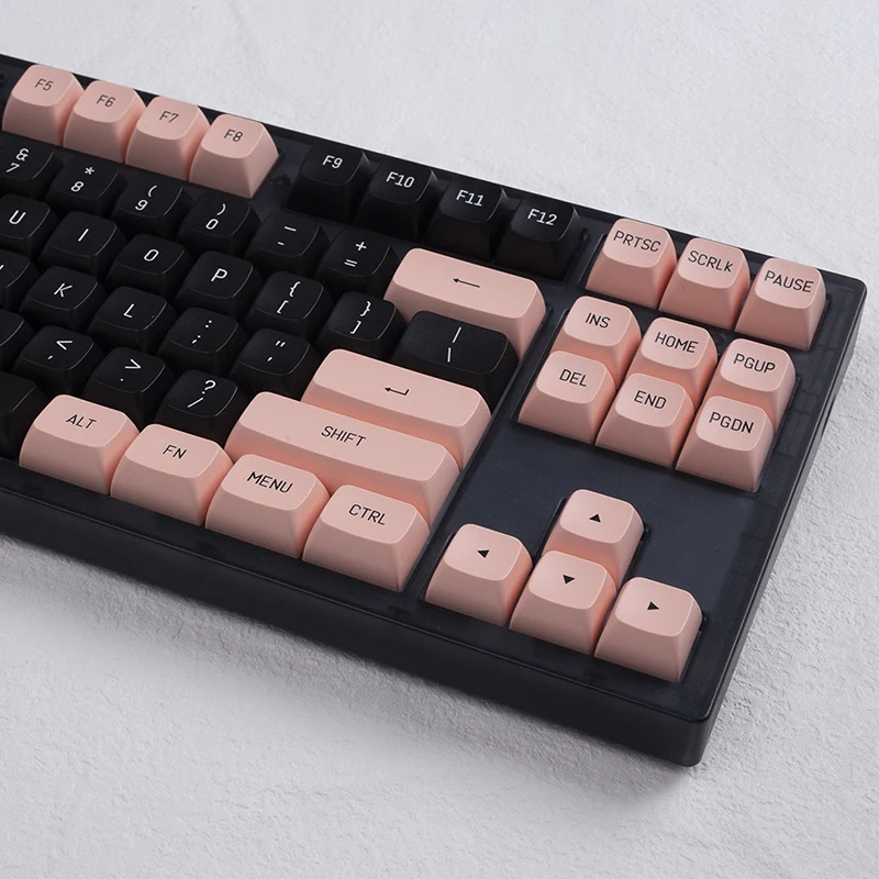 Similar Cherry Profile 149 Keys Double Shot PBT Keycaps For Mx Switch Mechanical Keyboard Pink Black Key Cap Custom DIY GK61