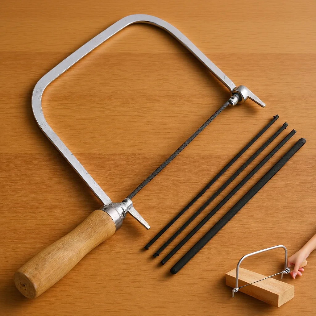 Yardenfun 1 Set Engraving Saw Scroll Bow Japanese Pull Hand Saw Portable Woodworking Tool Coping Saw for Carpentry Projects