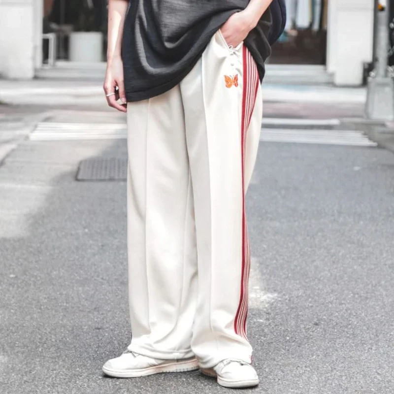 

New Off White Loose Casual Pants Men Woman Chaopai Stripe Weaving Embroidery Sagging Sensation Joggers Sweatpants