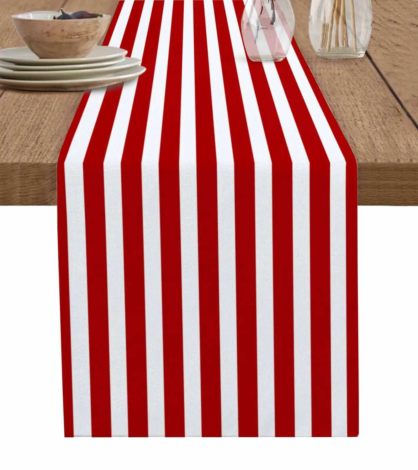 

Striped Red Grain Table Runner Decoration Home Decor Dinner Table Decoration Table Decor