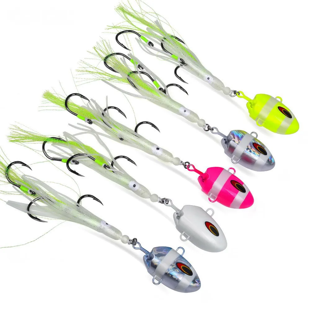 1 шт. светящаяся приманка, 100 г, медленно трящивающаяся приманка для кальмара с металлической юбкой для глубоководной морской лодки, рыболовная приманка для ловли тунца, жепер 1 шт. светящаяся приманка, 100 г, медленно трящивающаяся приманка для кальмара с металлической юбкой для глубоководной морской лодки, рыболовная приманка для ловли тунца, жепер