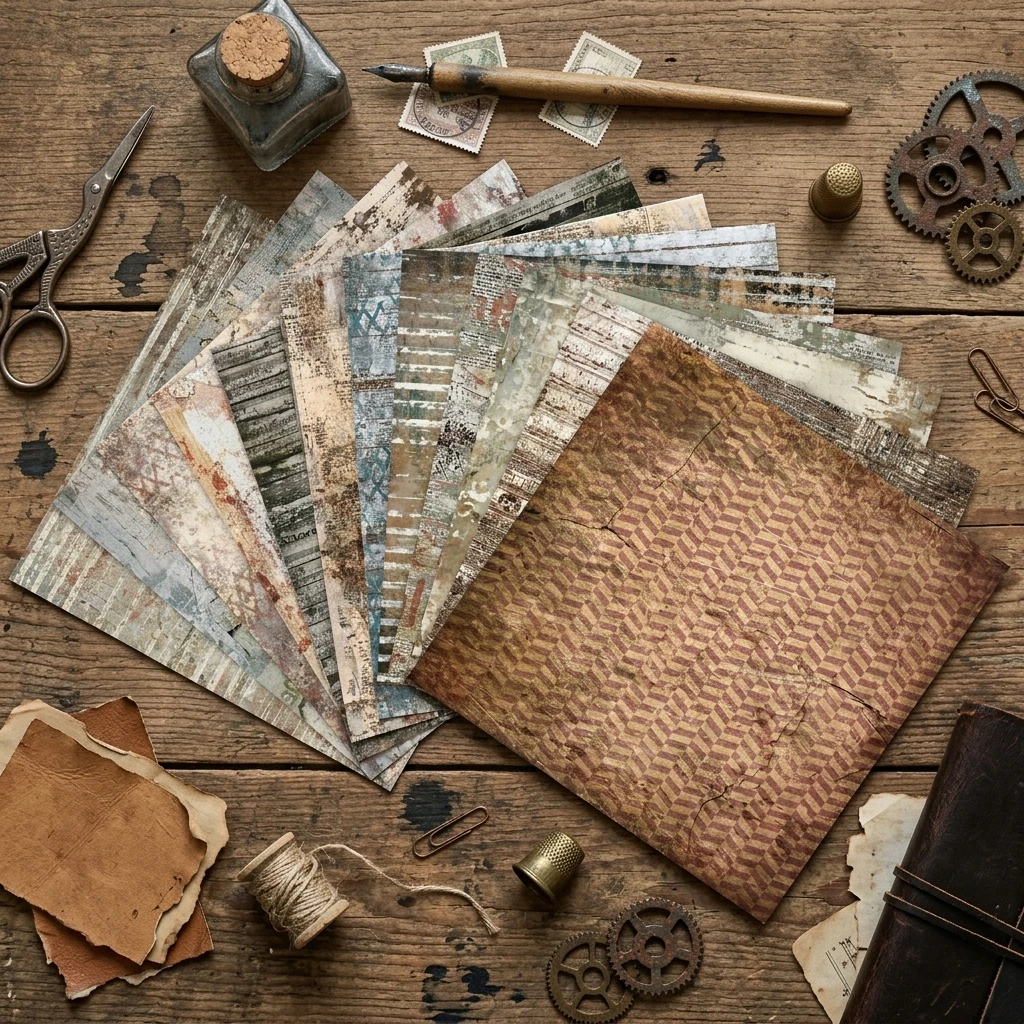 

6 Inch Vintage Paper Sheets Retro Embroidery Patterns High Quality Scrapbooking DIY Crafts Journaling for Creative Crafters