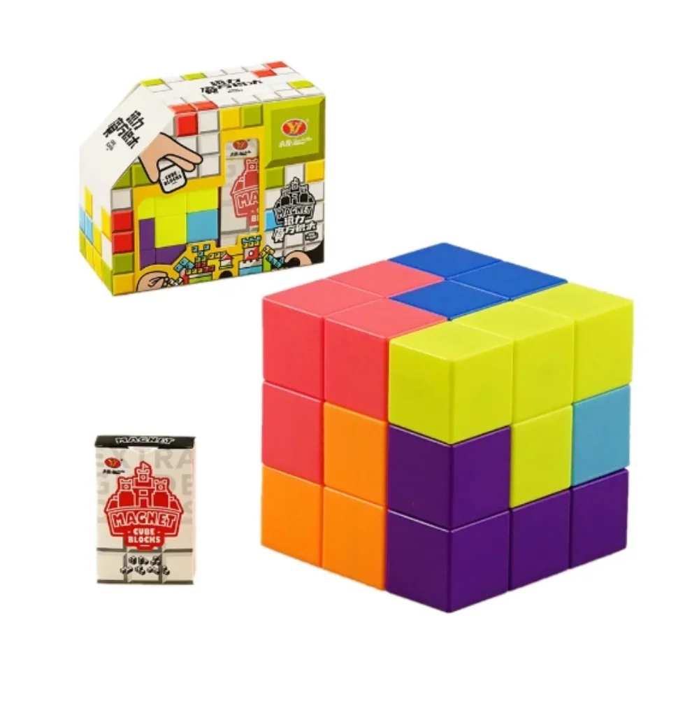 YongJun YJ Magnetic Blocks Speed Puzzle Cube DIY 3x3x3 Yongjun Brain Test Educational Learning Toys For Kid Block