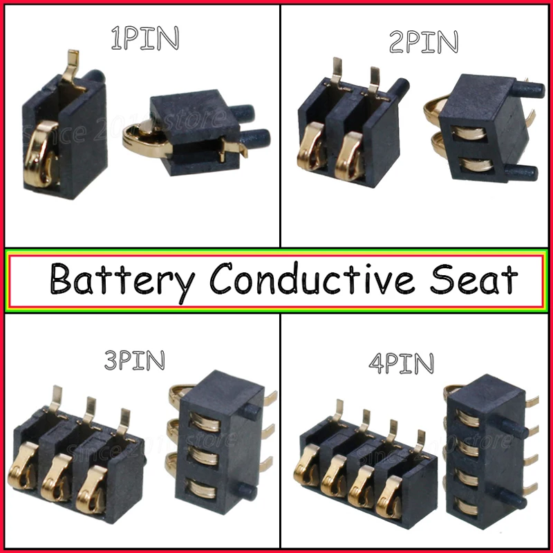 

1 шт. BC-36 держатель батареи 2,5 интервал 1PIN/2PIN/3PIN/4PIN позолоченный пружинный разъем для зарядки проводящий держатель получить позолочен