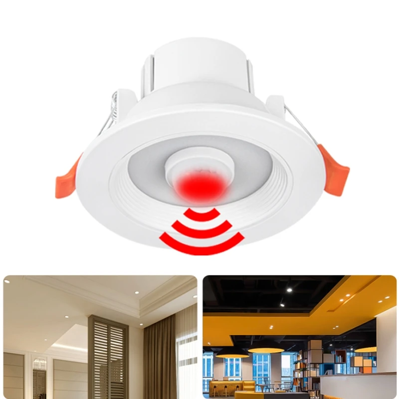 Oprawa LED typu Downlight czujnik ruchu PIR AC85-265V wpuszczane oświetlenie punktowe Led 5W/10/15W/20W do salonu korytarz przedpokój schody